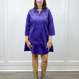Victoria Cord Dress - Lilac Short Dresses Duffield Lane