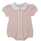 Milan Special Knit Bubble - Pink Girls Bubbles + Rompers MIOCOTTON