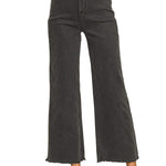 Weekend Wide Crop Pants - Black Jeans Zenana