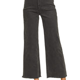 Weekend Wide Crop Pants - Black Jeans Zenana