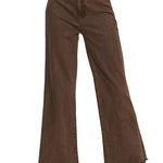Weekend Wide Crop Pants - Espresso Jeans Zenana