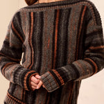 Yarn Dye Boat Neck Sweater - M Steel Sweaters Tribal