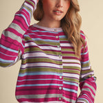 Bright Side Striped Cardigan Sweaters &MERCI