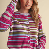 Bright Side Striped Cardigan Sweaters &MERCI