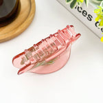 Semi-Circular Floral Hair Clip - Peach Hair Accessories TheDivaSoap