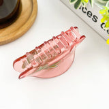 Semi-Circular Floral Hair Clip - Peach Hair Accessories TheDivaSoap