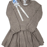 Abbie Pearl Sweater & Circle Set - Blush/Heather Grey Girls Sets Area Code 407