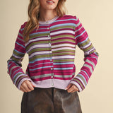 Bright Side Striped Cardigan Sweaters &MERCI