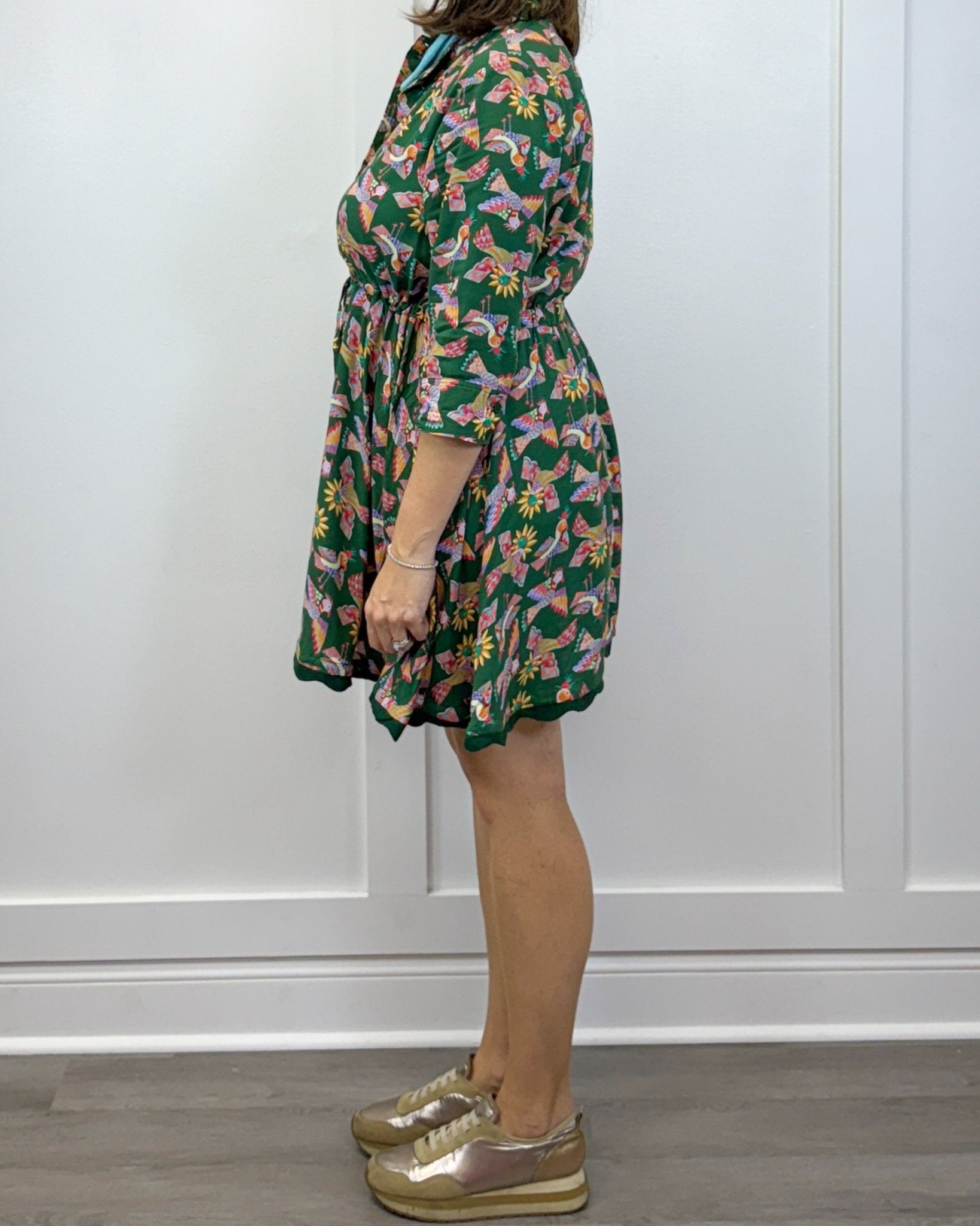 Adelyn Mini Dress - Kelly Green Short Dresses Briton Court