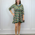 Adelyn Mini Dress - Kelly Green Short Dresses Briton Court