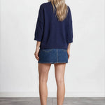 Navy Days Relaxed Sweater Sweaters Blu Pepper