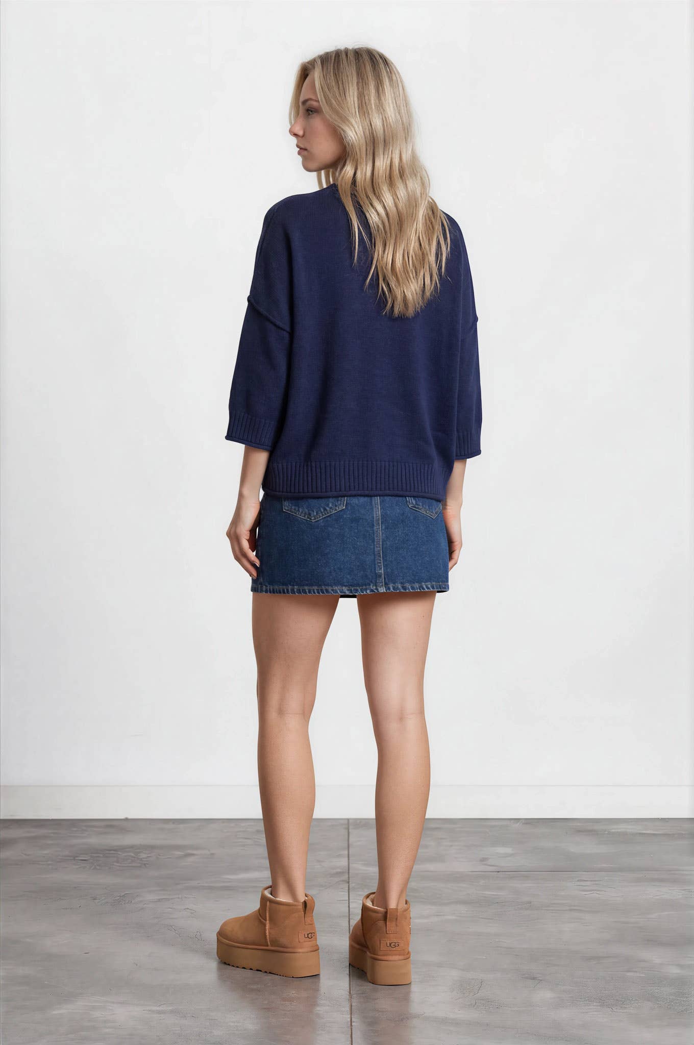 Navy Days Relaxed Sweater Sweaters Blu Pepper
