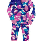 Airbrush Dolphins Bamboo Pajama Set Kids Pajamas Hatley