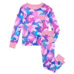 Airbrush Dolphins Bamboo Pajama Set Kids Pajamas Hatley