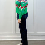 Alpine Joy Zip Sweater - Bright Green Sweaters &Merci