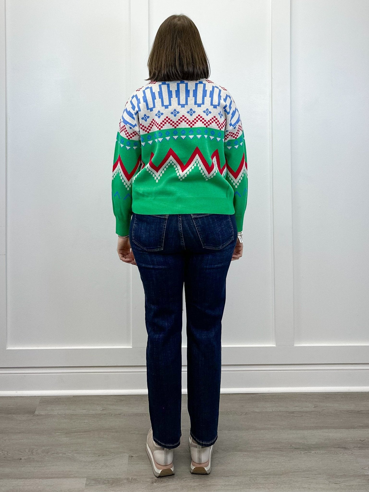 Alpine Joy Zip Sweater - Bright Green Sweaters &Merci