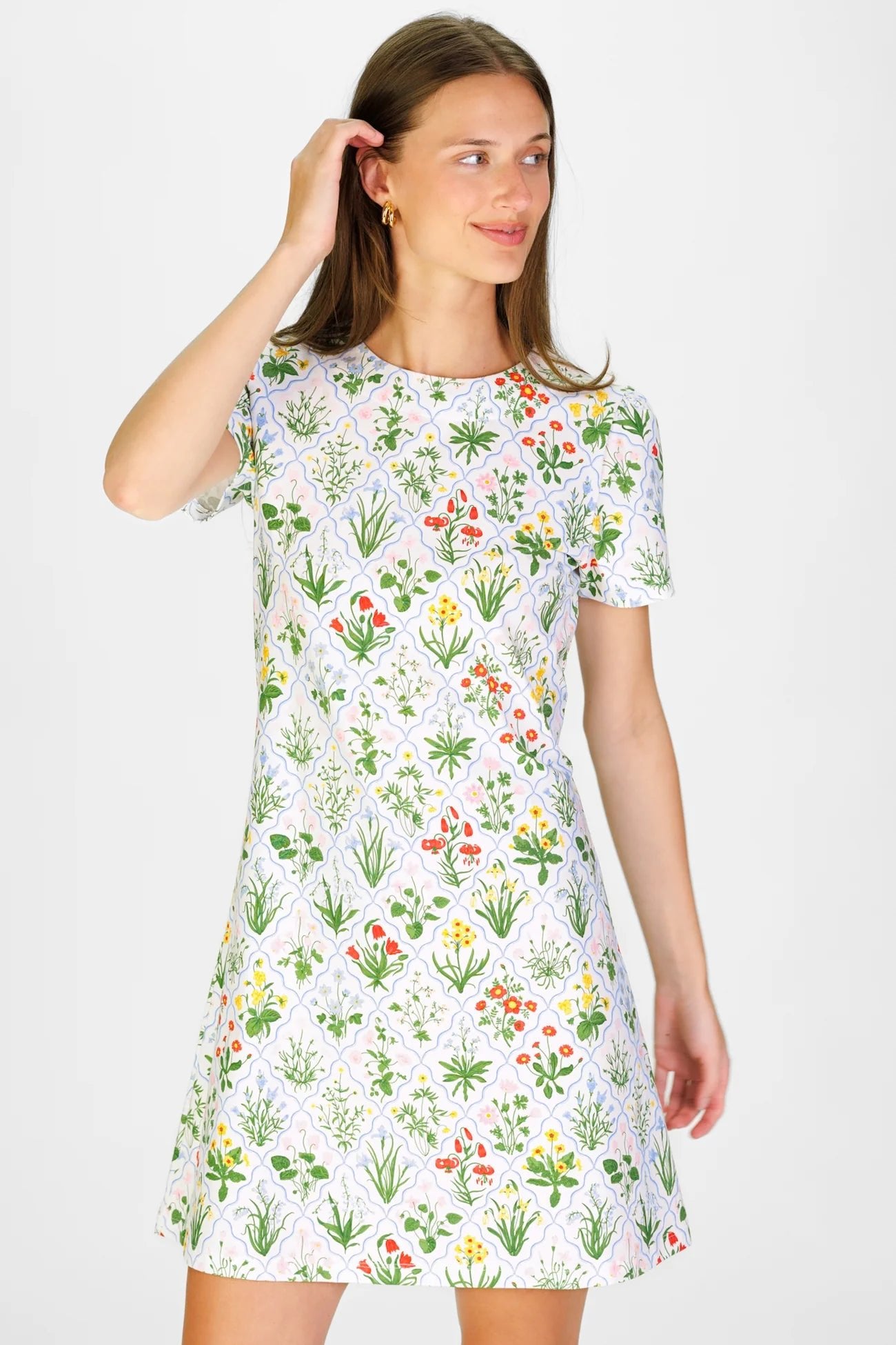 Alva Dress - Garden Lattice Short Dresses Duffield Lane