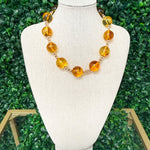 Amber Glow Beaded Necklace - Sugar Babies Children's Boutique/Meg's Shoppe