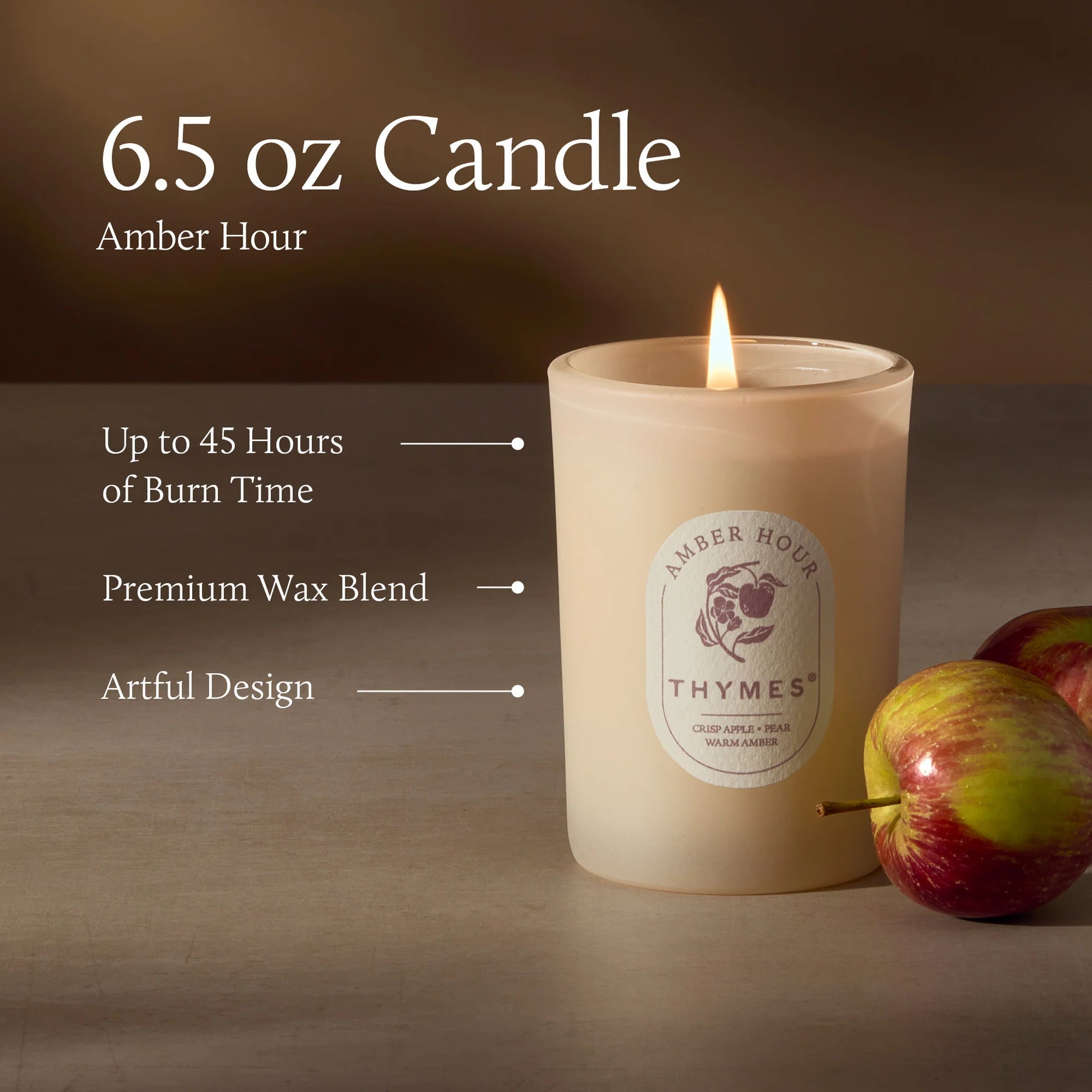 Amber Hour 6.5 oz Poured Candle Candles Thymes
