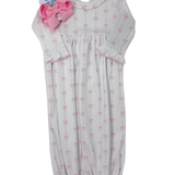 Amelia's Classics Pink Ruffle Gathered Gown Baby Sleepwear Magnolia Baby