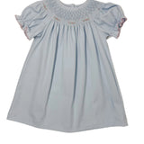 Anastasia Light Blue Knit Bishop Girls Occasion Dresses Petit Bebe