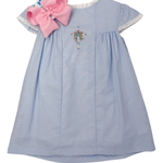 Anika Dress - Lt. Blue Cross Girls Occasion Dresses The Oaks Apparel Company