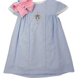 Anika Dress - Lt. Blue Cross Girls Occasion Dresses The Oaks Apparel Company