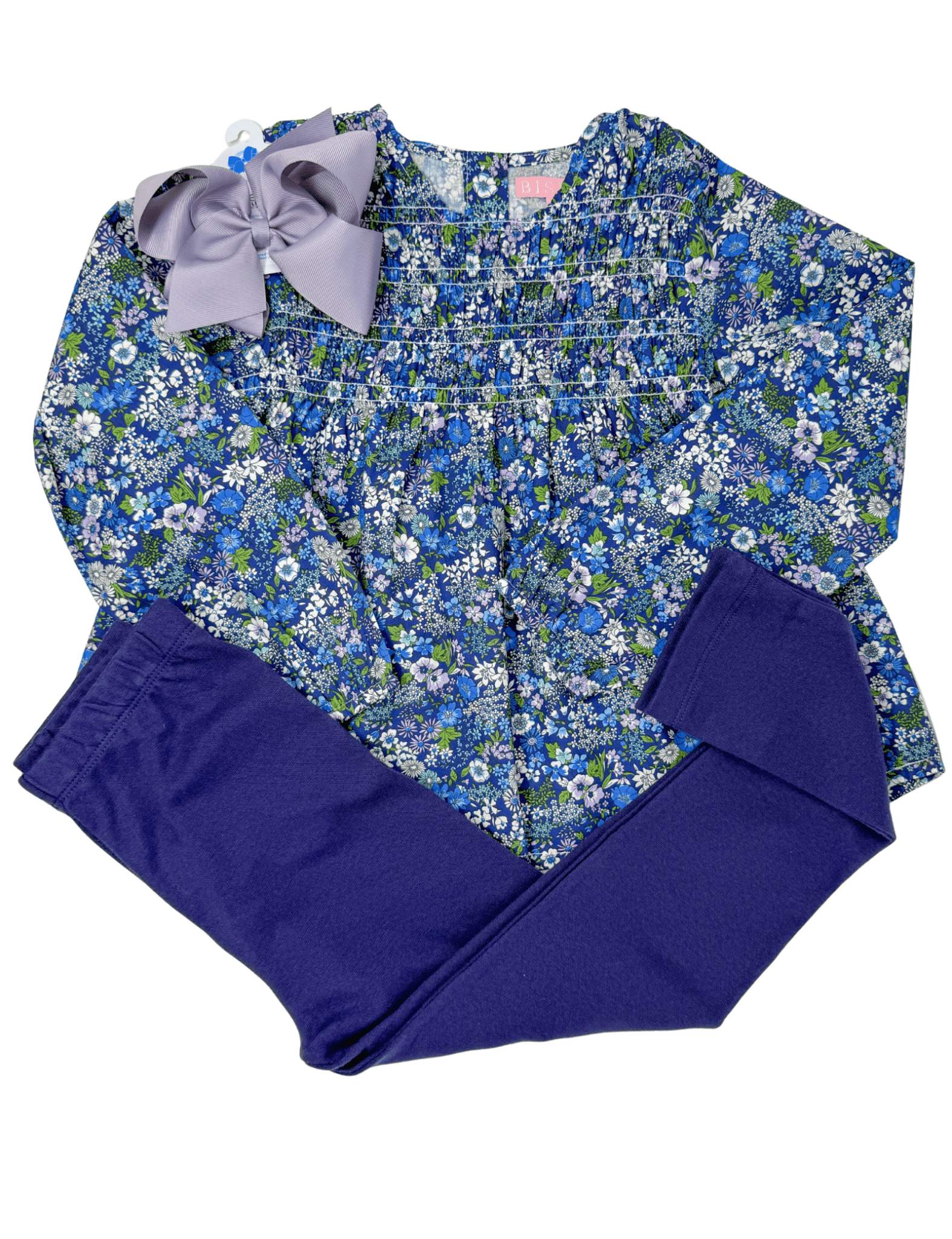 Anita Top - Brookline Blossoms Blue Girls Tops + Tees Bisby
