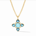 Aquitaine Pendant - Iridescent Capri Blue Necklaces Julie Vos