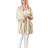 Ari Metallic Bamboo Shawl - Metallic Gold Outerwear Top It Off