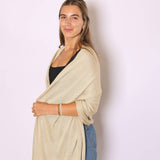 Ari Metallic Bamboo Shawl - Metallic Gold Outerwear Top It Off