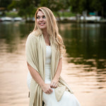 Ari Metallic Bamboo Shawl - Metallic Gold Outerwear Top It Off