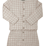 Ariana Skirt Set - Pink Tweed - Sugar Babies Children's Boutique/Meg's Shoppe