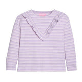 Aspen Tee - Lavender Sparkle Stripe - Sugar Babies Children's Boutique/Meg's Shoppe