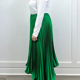 Asymmetrical Midi Skirt - Emerald Green Skirts FATE