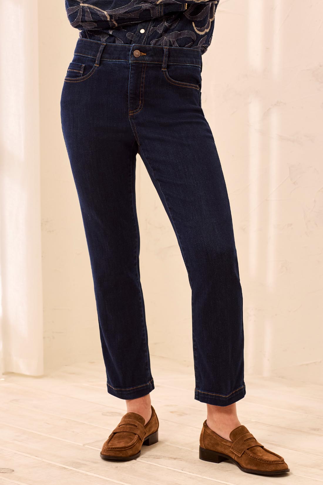 Audrey Hugging Straight Crop Denim - Darknight - Sugar Babies Children's Boutique/Meg's Shoppe