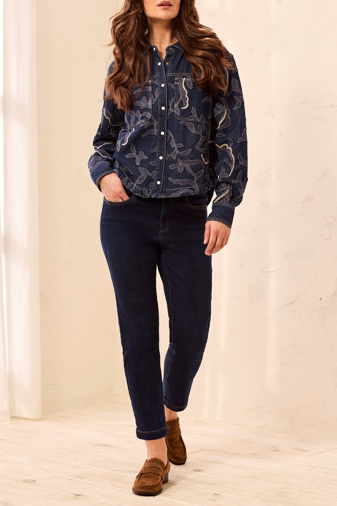 Audrey Hugging Straight Crop Denim - Darknight - Sugar Babies Children's Boutique/Meg's Shoppe
