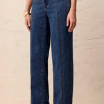 Audrey Hugging Wide Denim Trouser - Dusk - Sugar Babies Children's Boutique/Meg's Shoppe