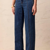 Audrey Hugging Wide Denim Trouser - Dusk - Sugar Babies Children's Boutique/Meg's Shoppe