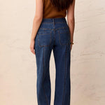Audrey Hugging Wide Denim Trouser - Dusk - Sugar Babies Children's Boutique/Meg's Shoppe