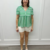 Audrey Pleated Wide Short w/ Back Elastic - Cocomilk Shorts Tribal