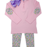 Autumn Blooms 1/4 Zip Pullover Set Girls Sets Trotter Street Kids