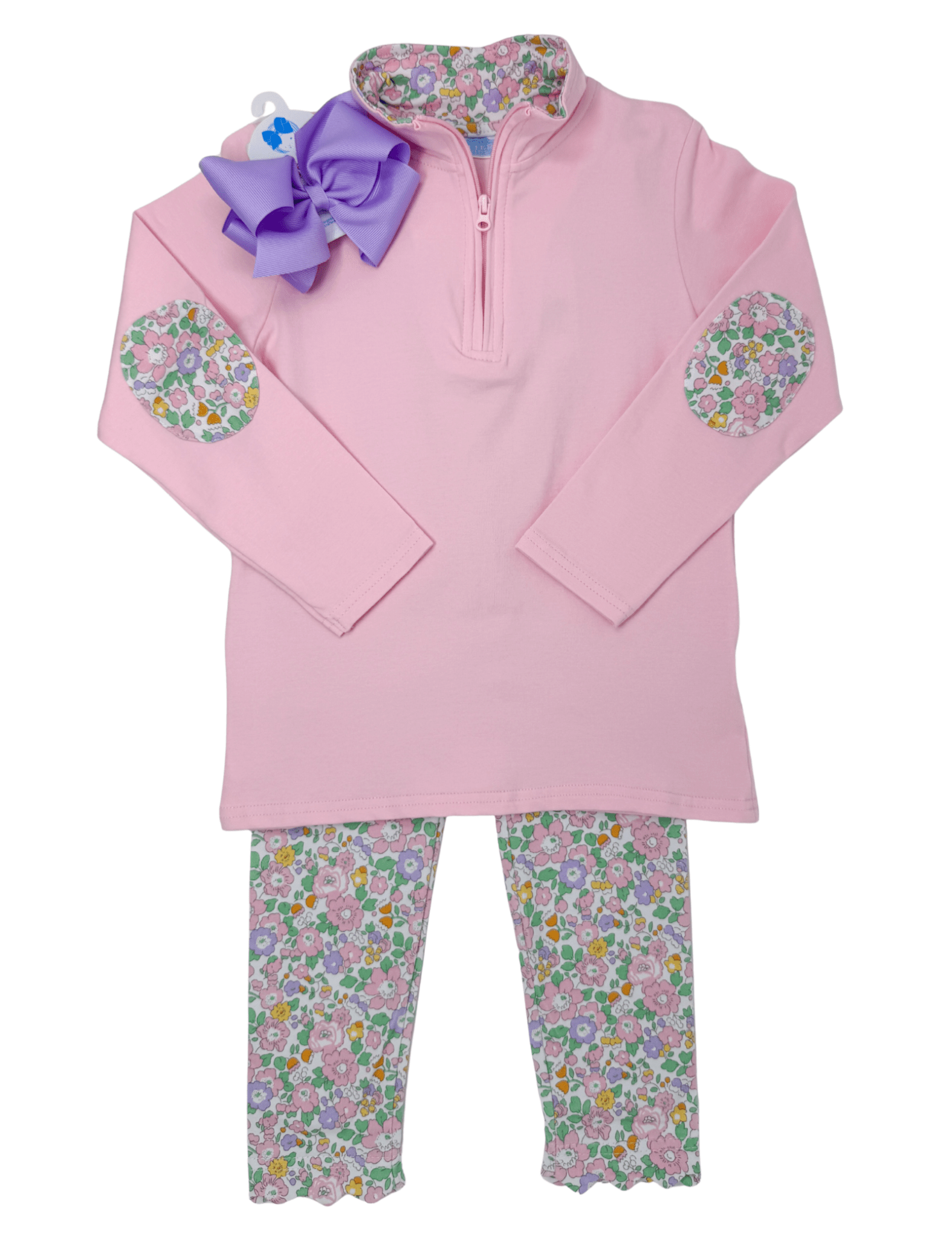 Autumn Blooms 1/4 Zip Pullover Set Girls Sets Trotter Street Kids