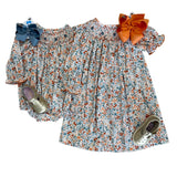 Autumn Blooms Geo L/S Bubble Girls Bubbles + Rompers Banana Split