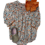 Autumn Blooms Geo L/S Bubble Girls Bubbles + Rompers Banana Split