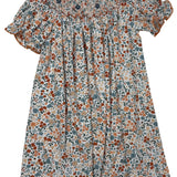 Autumn Blooms Smocked Geo Bishop Girls Occasion Dresses Banana Split