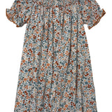 Autumn Blooms Smocked Geo Bishop Girls Occasion Dresses Banana Split