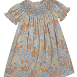 Autumn Breeze Smocked Geo Bishop Girls Occasion Dresses Three Sisters