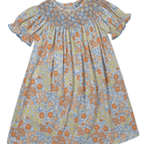 Autumn Breeze Smocked Geo Bishop Girls Occasion Dresses Three Sisters