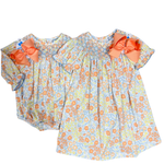 Autumn Breeze Smocked Geo Bishop Girls Occasion Dresses Three Sisters